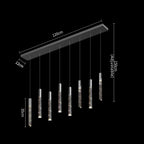 Luxury Crystal Column LED Chandelier Pendant for Staircase Home Decor