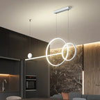 Metal Line Pendant Light Fixture for Modern Minimalist Dining Room and Kitchen