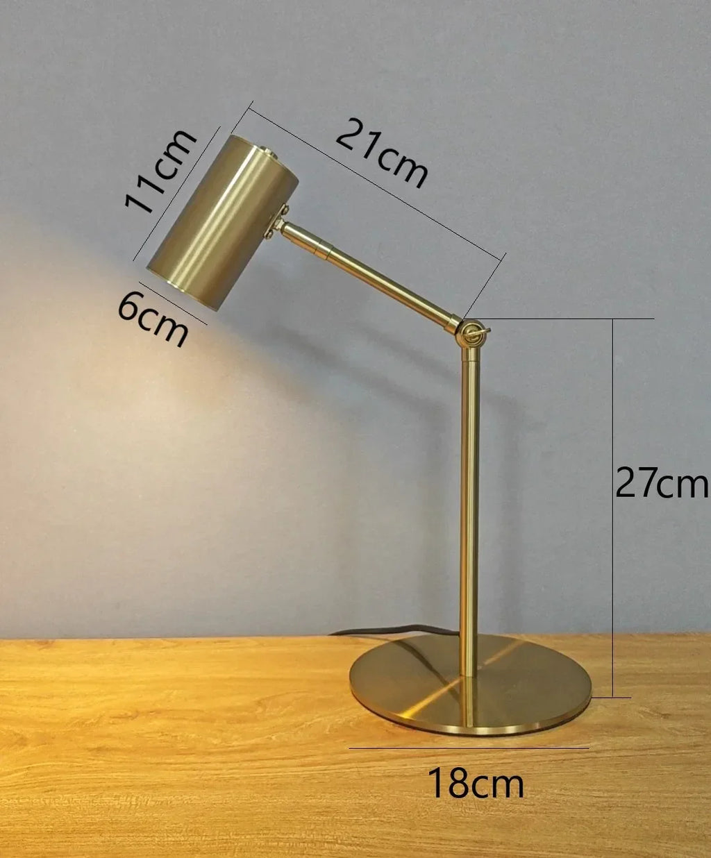 Golden Table Lamp: Modern Eye Protection Study Reading Desk Light