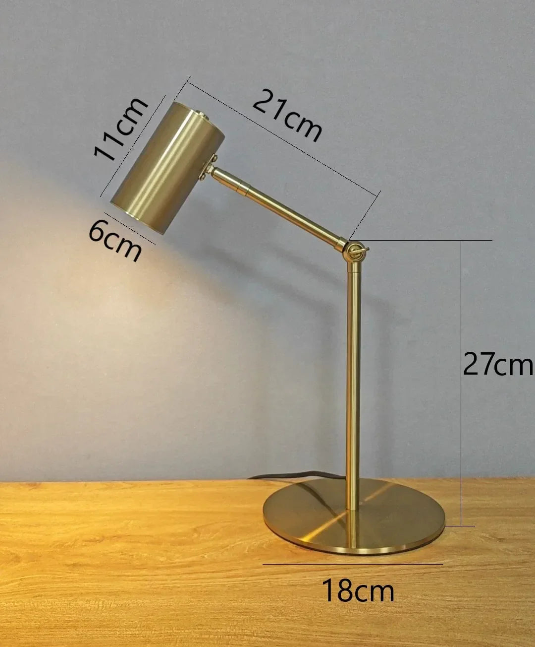 Golden Table Lamp: Modern Eye Protection Study Reading Desk Light