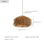 Wabi Sabi Ceiling Grass Pendant Light Chandelier for Living Room Decor