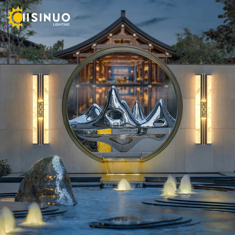 Marble Outdoor Wall Lights: Waterproof IP65 Sconces for Balcony, Courtyard, Street Lighting