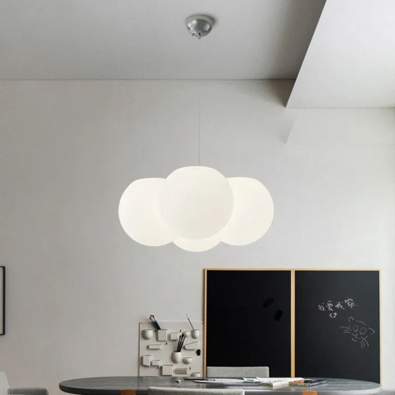 Nordic White Ball Chandelier Pendant Light for Stylish Home Decor