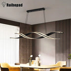 Modern Gold Dimmable LED Pendant Chandelier for Dining Room Kitchen Island
