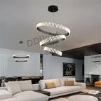 Modern Circle Chandelier: Bright 360° Lighting for Living Room, Kitchen & Bedroom