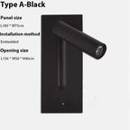 LED Wall Sconce Adjustable Reading Light for Hotel Bedroom, USB Charging