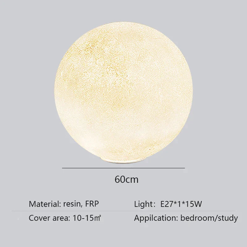 Nordic Moon Round LED Chandelier: Modern Living Room Dining Pendant Light for Bedroom Atmosphere