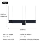 Modern Minimalist Rotatable LED Pendant Chandeliers for Dining Room and Office