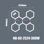 Hexagonal Ceiling & Wall LED Panel Lights for Salon Car Beauty Shop