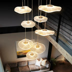 Lotus Leaf LED Pendant Chandelier for Staircase & Living Room Beauty
