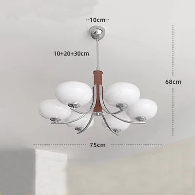 Glass Chandelier: Bauhaus Art for Living Room, Bedroom, Study, Hall, Restaurant