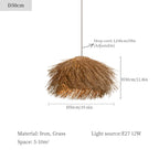 Wabi Sabi Ceiling Grass Pendant Light Chandelier for Living Room Decor