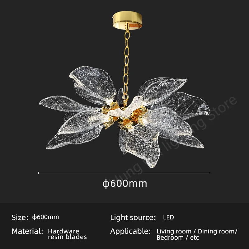 Leaf-Shaped Pendant Lights for Bedroom, Living Room, and Restaurant