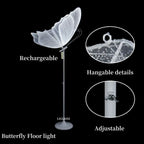 Lace Romantic Butterfly LED Floor Light for Wedding Decor & Party Stage