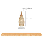 Rattan LED Ceiling Chandelier for Kitchen Island, Shop & Home Decor