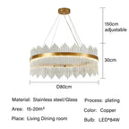 Modern Glass Rod LED Pendant Chandelier for Home Indoor Lighting