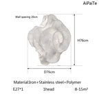 Nevo Chrome Chandelier: Nordic Design Aluminum LED Pendant Light for Home, Restaurant