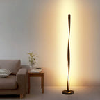 Art Deco Spiral Shade Floor Lamp - Modern Minimalist Stand Light