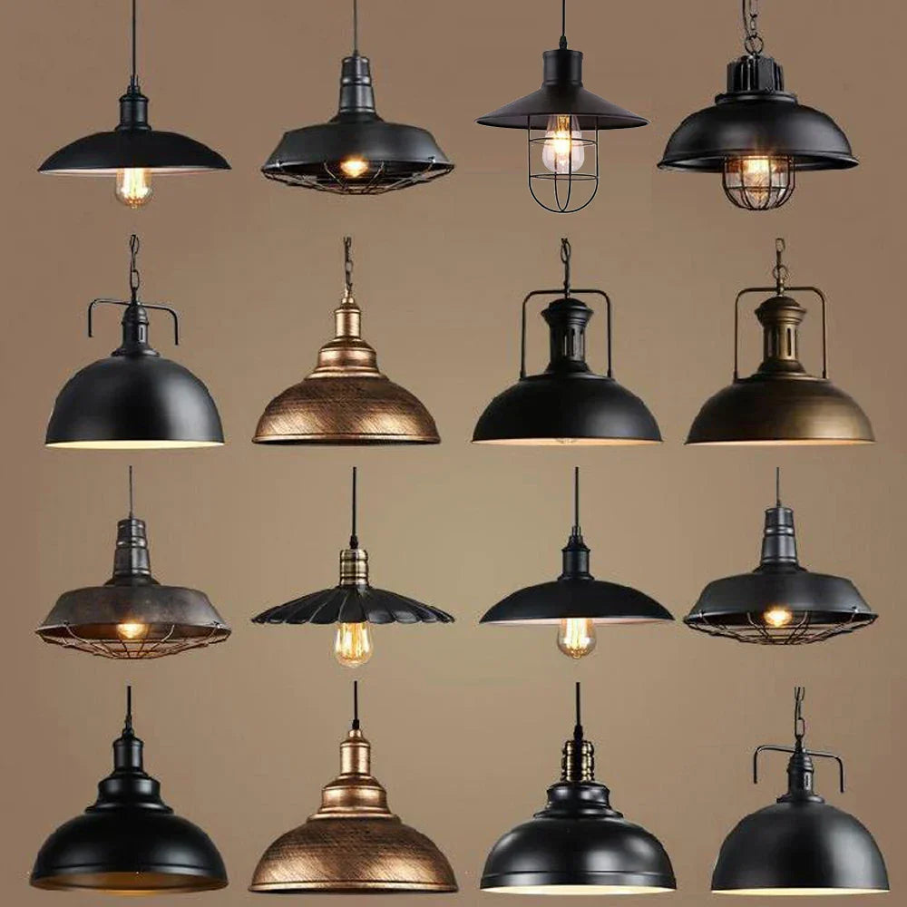 Industrial Loft Chandelier Pendant Lamp LED Edison Vintage Hanging Light