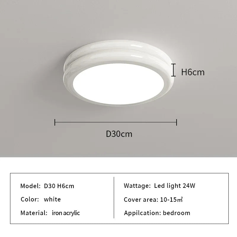 Modern Minimalist LED Round Ceiling Light for Bedroom Indoor Decor