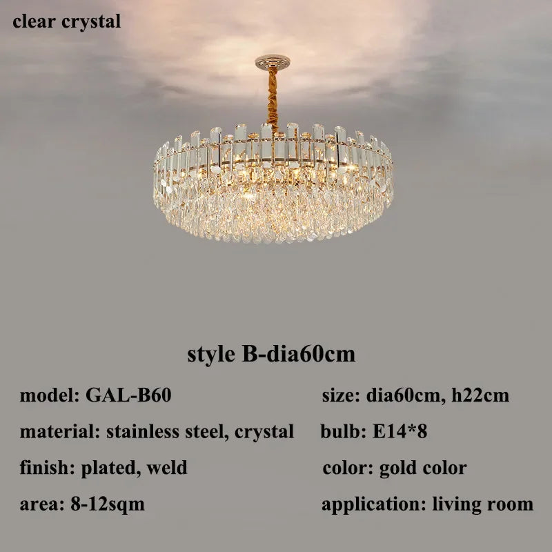 Modern Crystal Chandelier for Living Room Dining Hall Home Decor