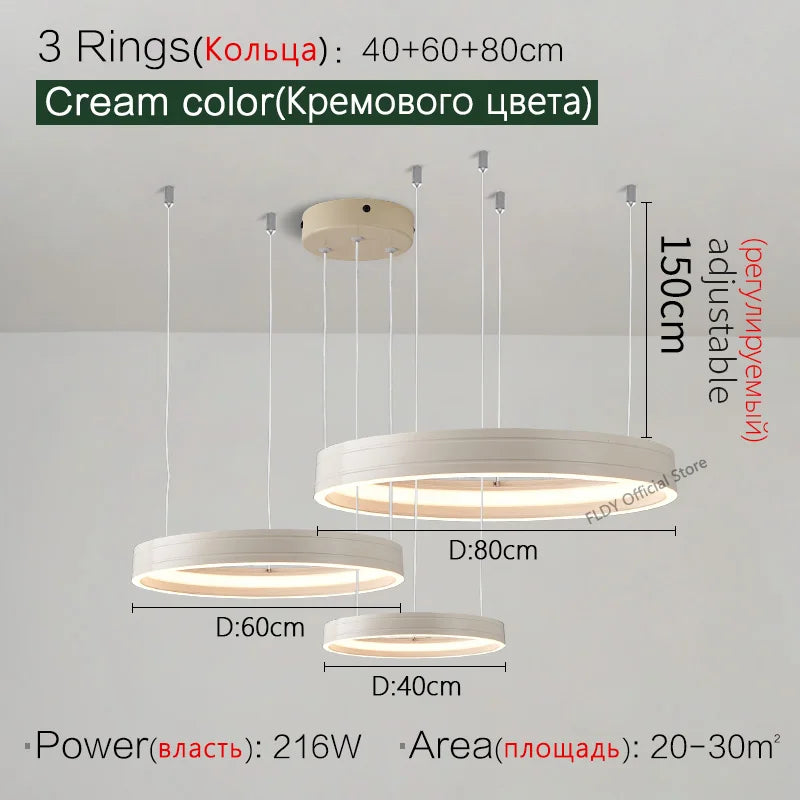 Modern Nordic Round Ceiling Chandelier Dining Bedroom Kitchen Lighting Lamps