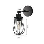 Vintage Wire Cage Wall Sconces Lights for Home Decor