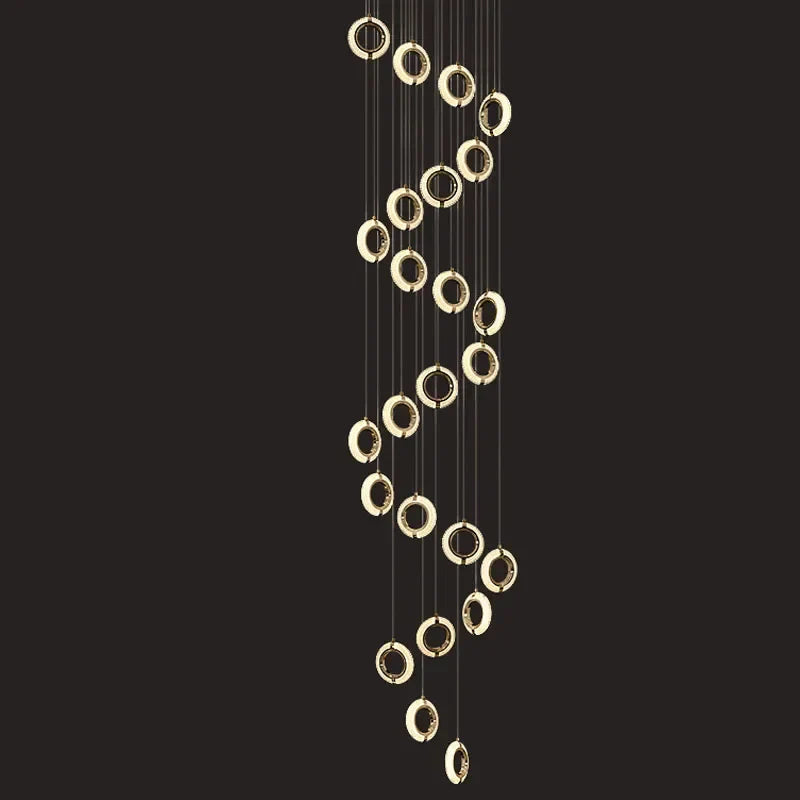 Crystal Gold LED Chandelier Modern Luxury Ceiling Lamp