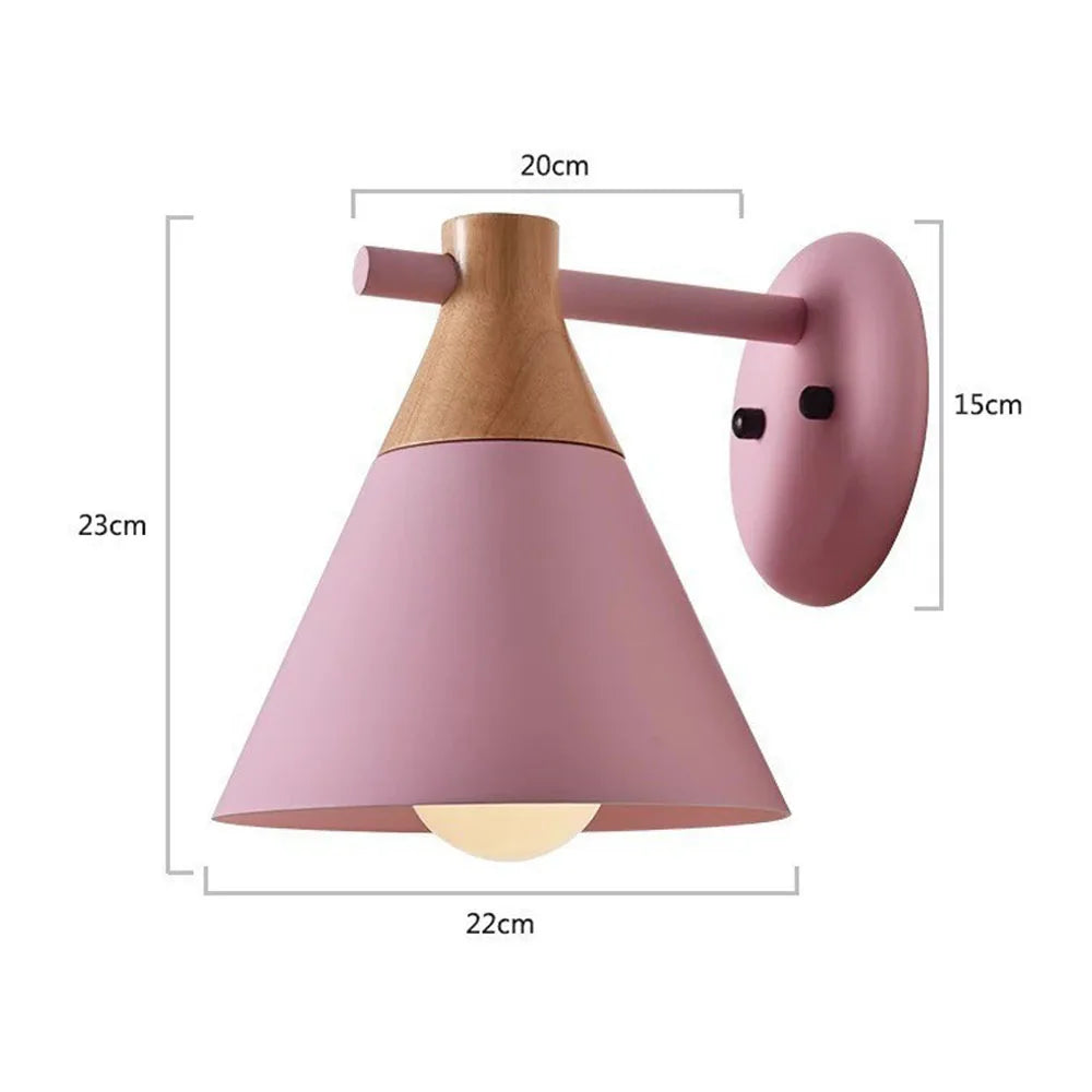 Nordic Iron Art Wall Sconce Shade with E27 Base for Modern Living Spaces