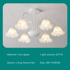 Modern Green White Branch Ceiling Chandelier for Living Room Bedroom Dining Loft