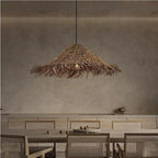 Rattan Pendant Chandelier Light Fixtures | Wabi Sabi E27 LED Luminarias