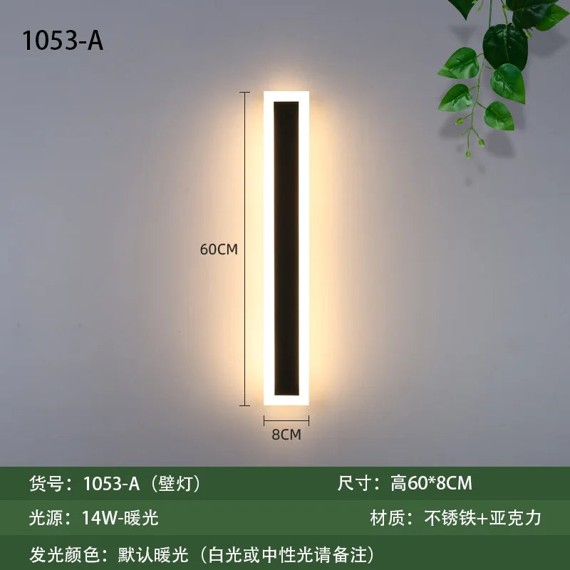 Modern Waterproof LED Wall Lamp for Garden Villa Courtyard Balcony
