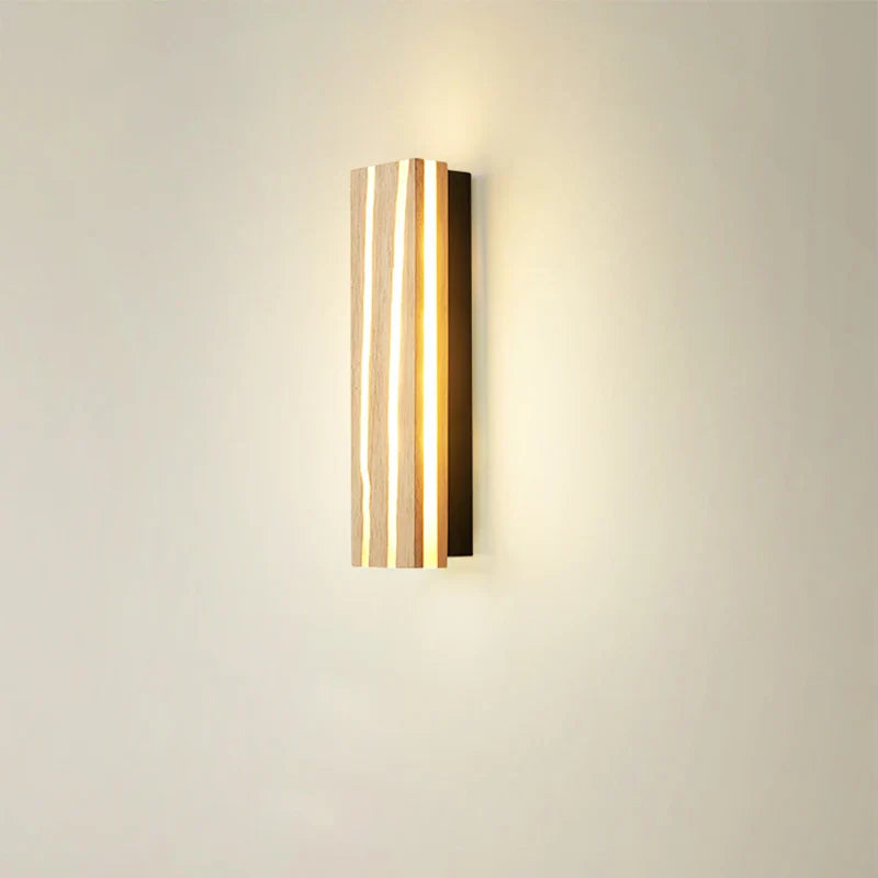 Nordic Wooden LED Wall Sconce for Bedroom Living Room Bathroom Lighting