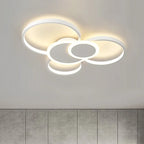Modern Circles LED Dimmable Chandelier: Minimalist Nordic Living Room & Bedroom Lighting