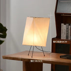 Rice Paper Floor Lamp Tripod Stand Ambient Light Living Room Decor
