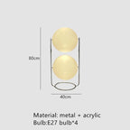 Garrault LED Chrome Metal Ball Floor Lamp with White Acrylic Shade