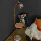 Wireless USB Charging Floor Lamp Round Wood Metal Table Standing Lamp