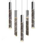 Crystal Glass LED Pendant Light for Living Hallway Staircase & Restaurant