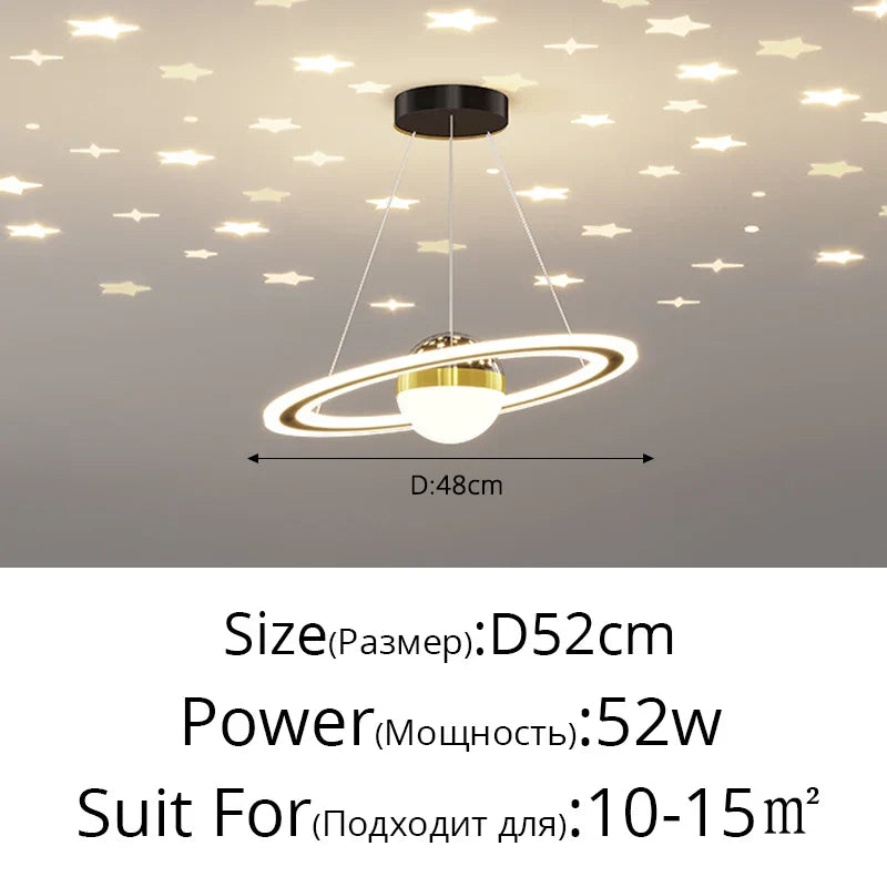 LED Gypsophila Chandelier for Modern Living Room Decor - Crown Ceiling Pendant Light