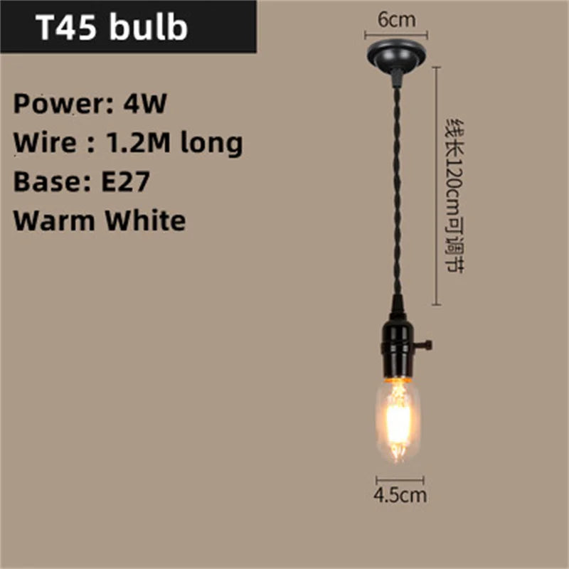 Art Deco Pendant Light with Switch - LED Bulb & Elegant Design for Indoor Decor