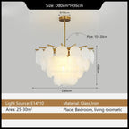 Shell Shape Glass Chandelier Ceiling Lamp - Modern Nordic Style Pendant Light