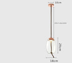 Glass LED Chandeliers for Living Room Bedroom Kitchen Pendant Lamp