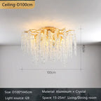 Luxury Tassel Crystal Chandelier with New French Design | Staircase Pendant Luxe Fixture