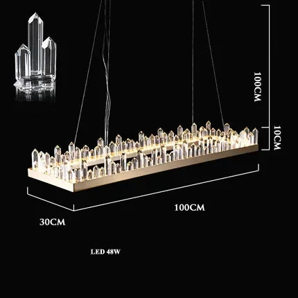 LED Crystal Pendant Chandelier for Living Room Dining Bedroom Hall Decor