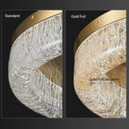 Nordic Copper Round Brass LED Ceiling Light for Living Room, Kitchen, Bedroom - Surface Mount