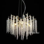 Luxury Crystal Tassel Pendant Chandelier for Living Room Dining Hotel Hall