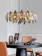 Crystal Chandelier: Elegant Ceiling Hanging Light for Living Room & Dining Table