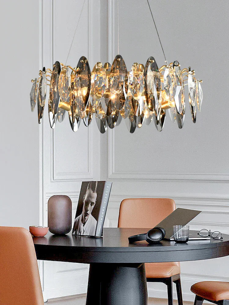 Crystal Chandelier: Elegant Ceiling Hanging Light for Living Room & Dining Table