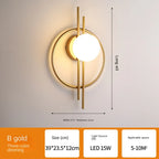 Glass Ball LED Wall Lamp Modern Light Luxury Home Decor Fixture