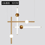 Modern Wand LED Pendant Light for Bedside Living Room, Hotel Hall Decor